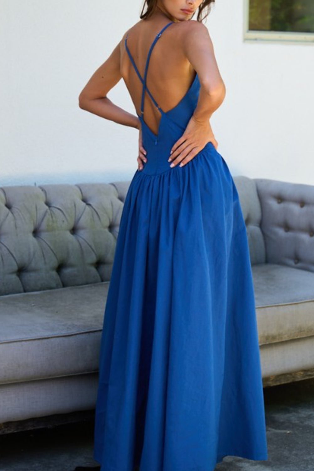 Marleen Open Back Maxi Dress Small / Black Marleen Open Back Maxi Dress Small / Black