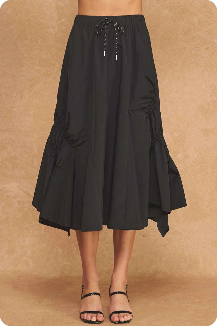Taylor Ruched Midi Skirt