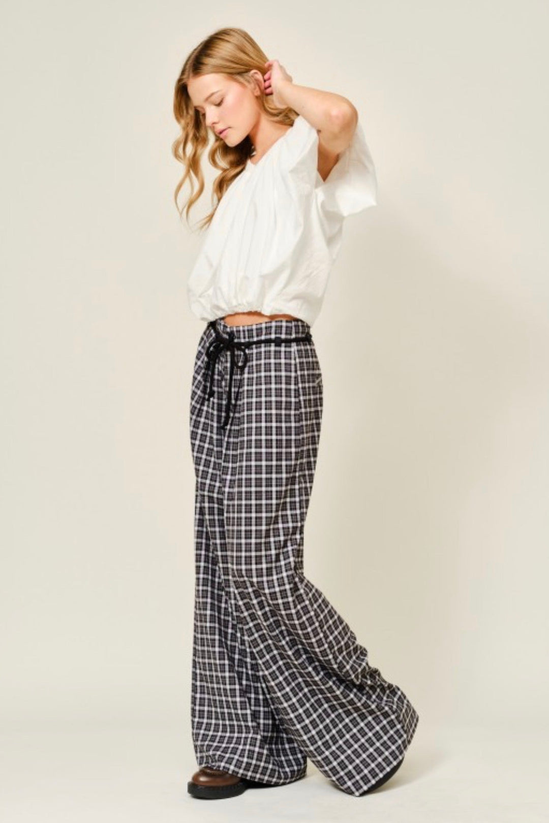 Salima Plaid Bottoms
