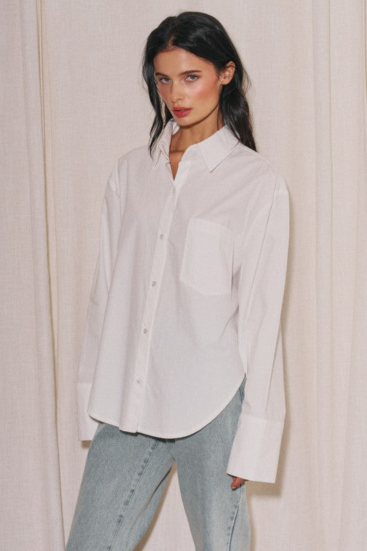 Sweet Escape Oversized Button Down Top