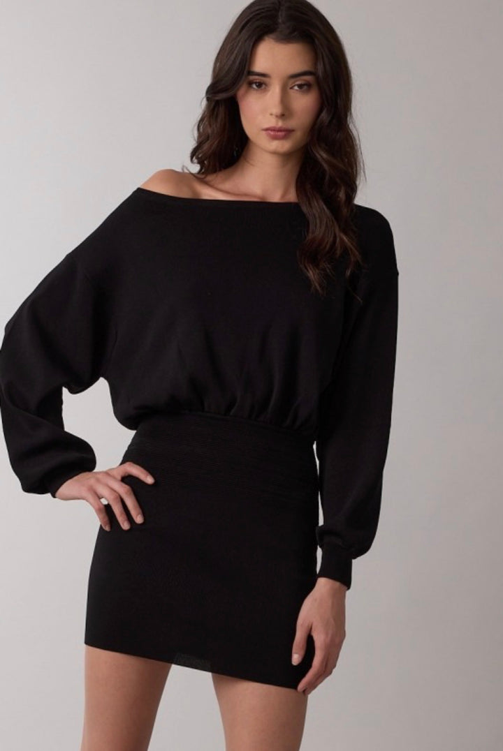 Leslie Waistline Knit Mini Dress