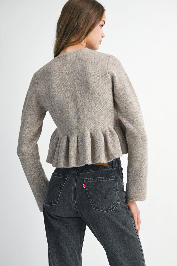 Sugar Honey Peplum Knit Jacket