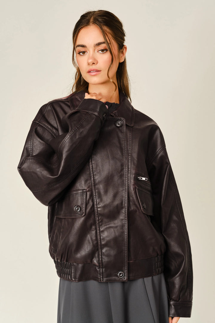 Luxe Vintage Wash Leather Jacket