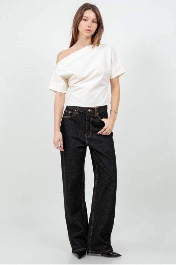 Asymmetrical Soft Woven Top