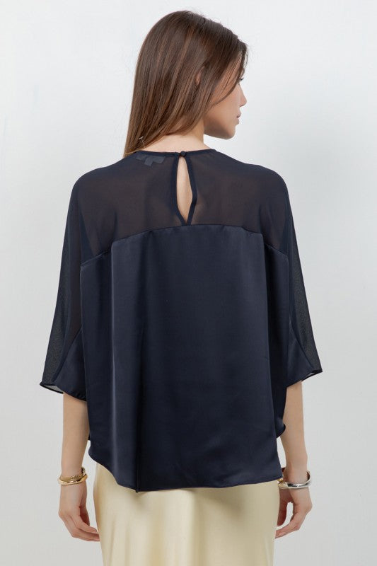 Secret Garden Satin Mix Top