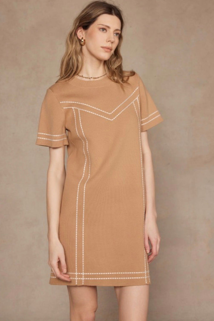 Colette Stitch Embroidery Knit Dress
