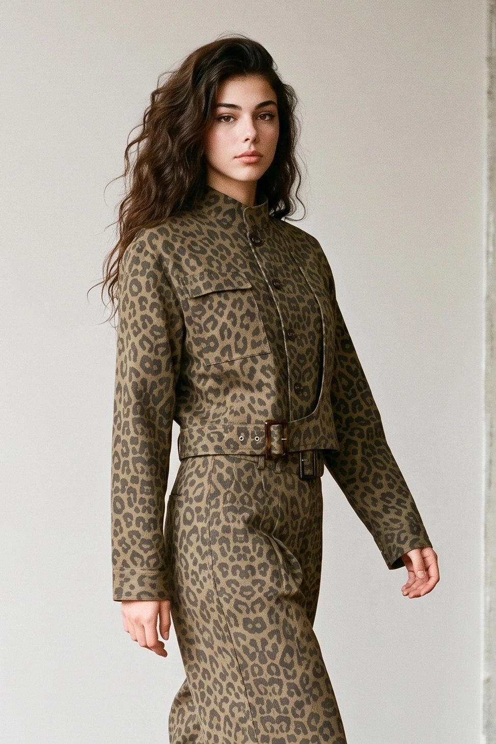 Lisa Leopard Twill Jacket