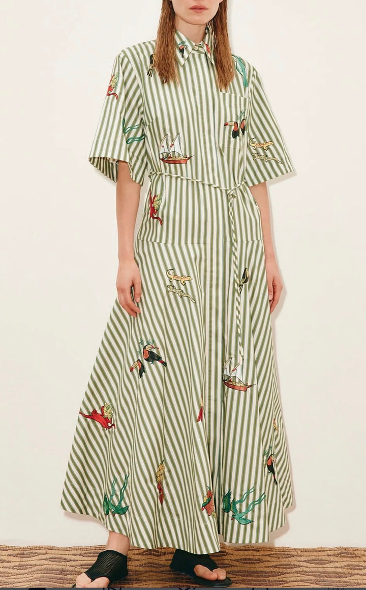 Summer Whim Embroidered Midi Dress