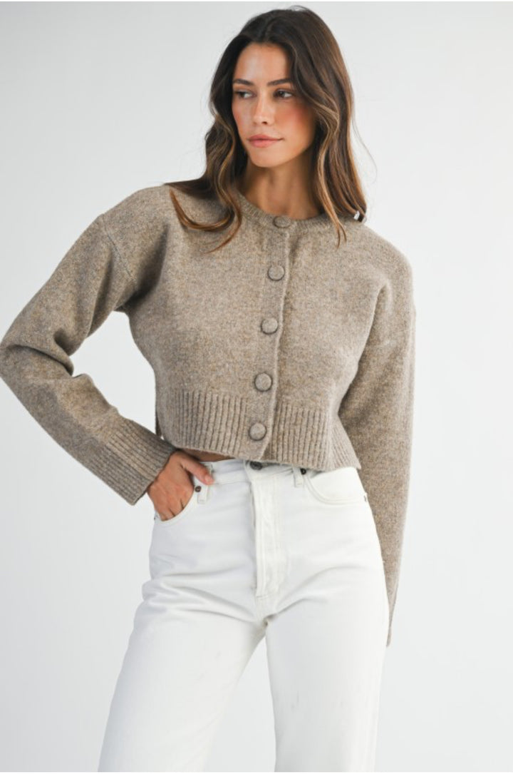 Coffee Dates Crop Cardigan