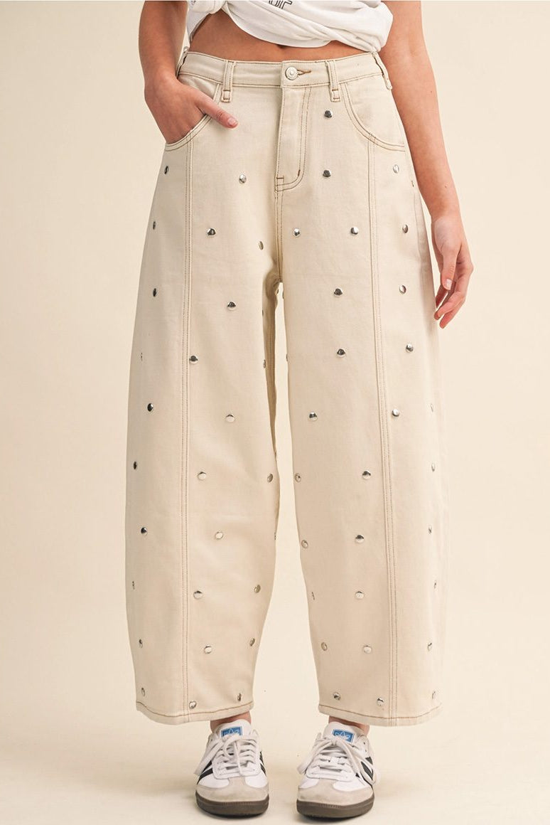 Tamia Stud Barrel Jeans