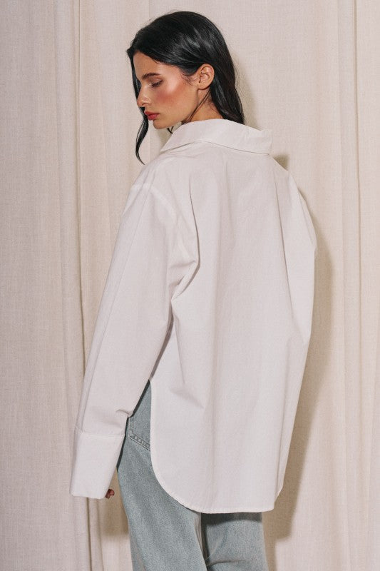 Sweet Escape Oversized Button Down Top