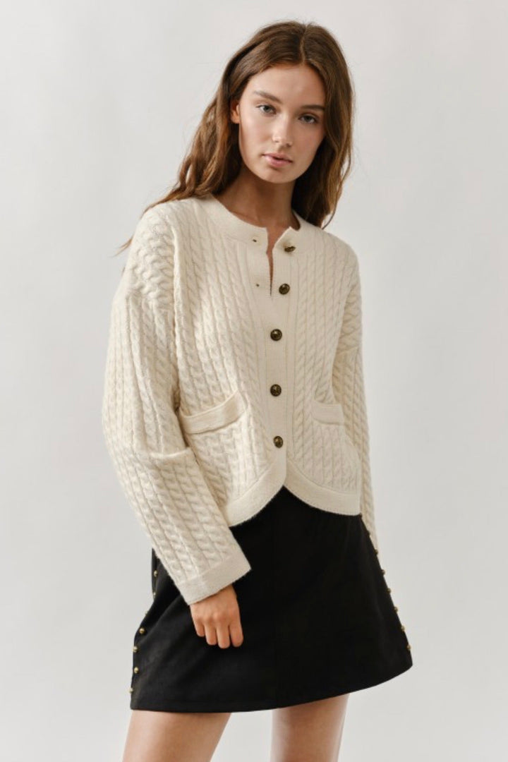 Brooke Cable Knit Cardigan