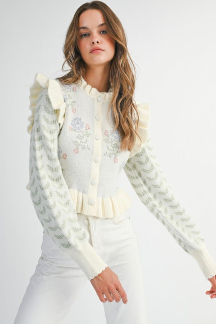 Audrey Ruffle Cardigan