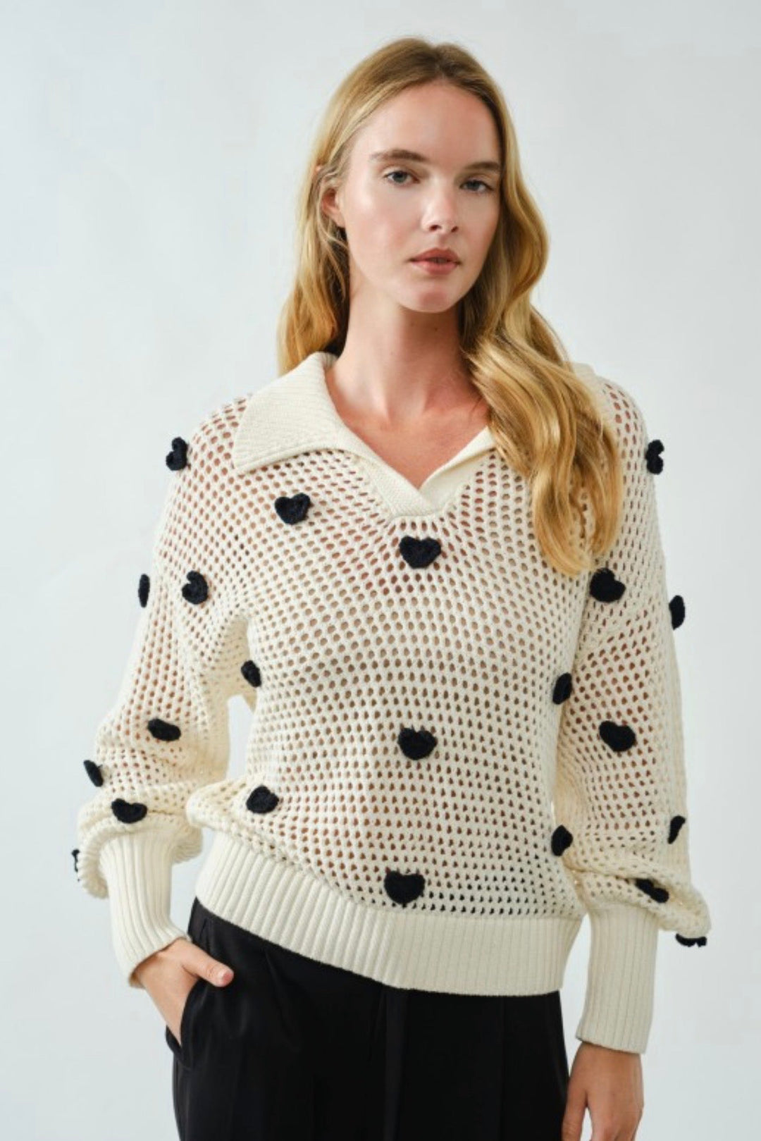 You Have My Heart Crochet Sweater