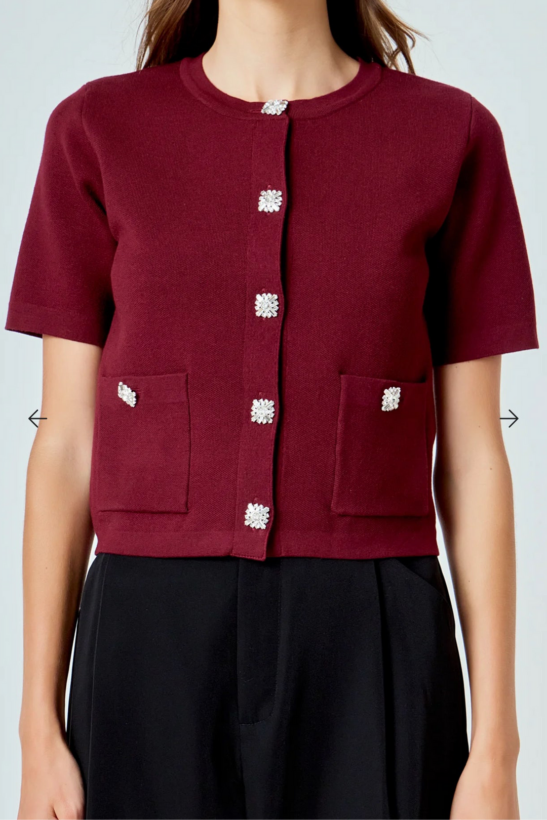 Marenne Jewel Button Cardigan