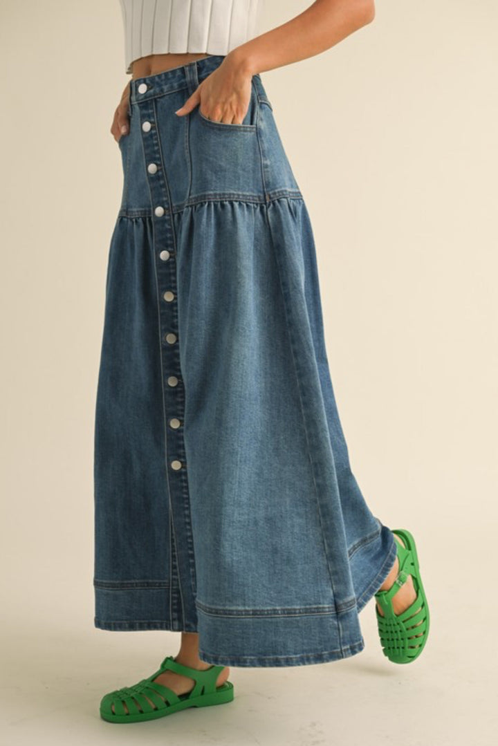 Bohemian Denim Skirt