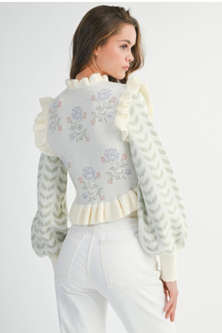 Audrey Ruffle Cardigan