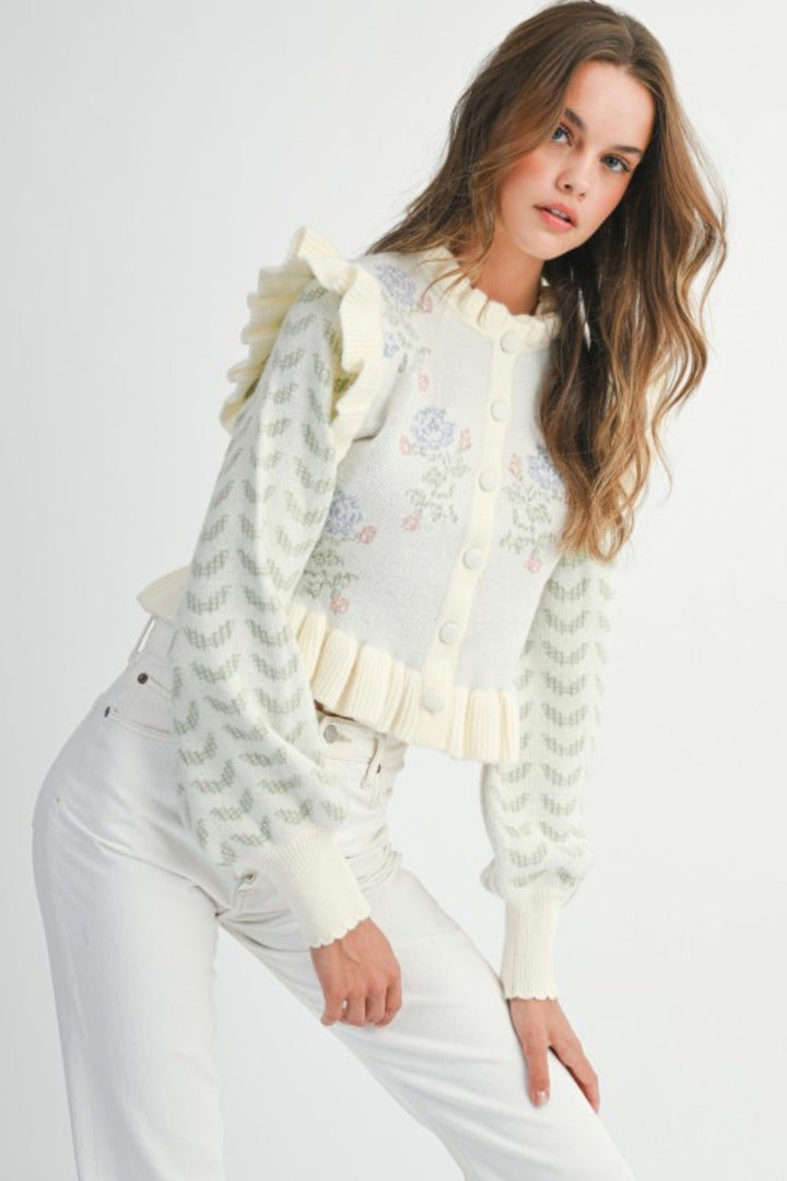 Audrey Ruffle Cardigan