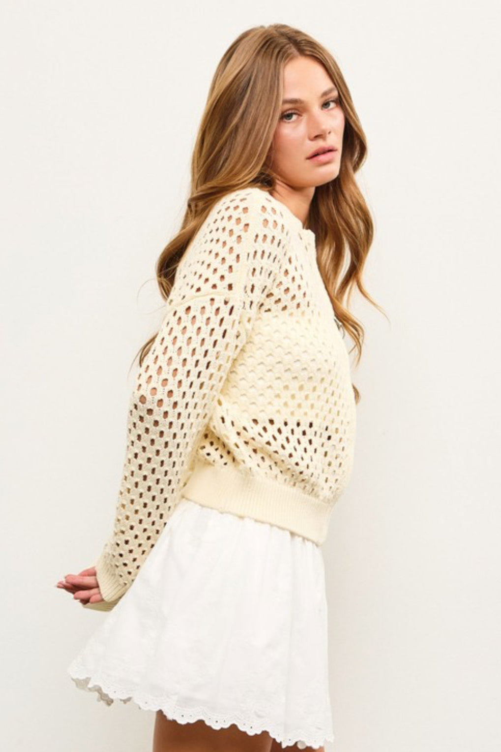 Cassy Crochet Knitted Jacket