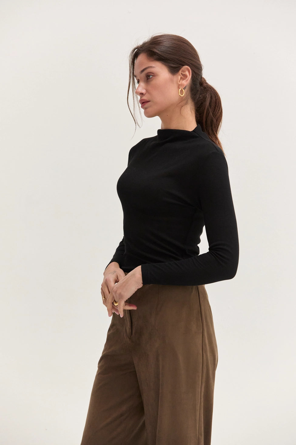 Ovalia Mock Neck Top