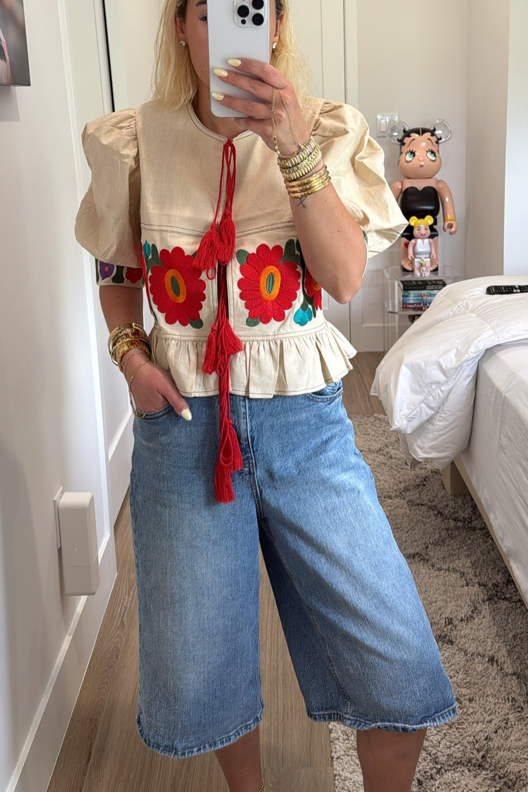 Stunning Scenes Embroidered Top