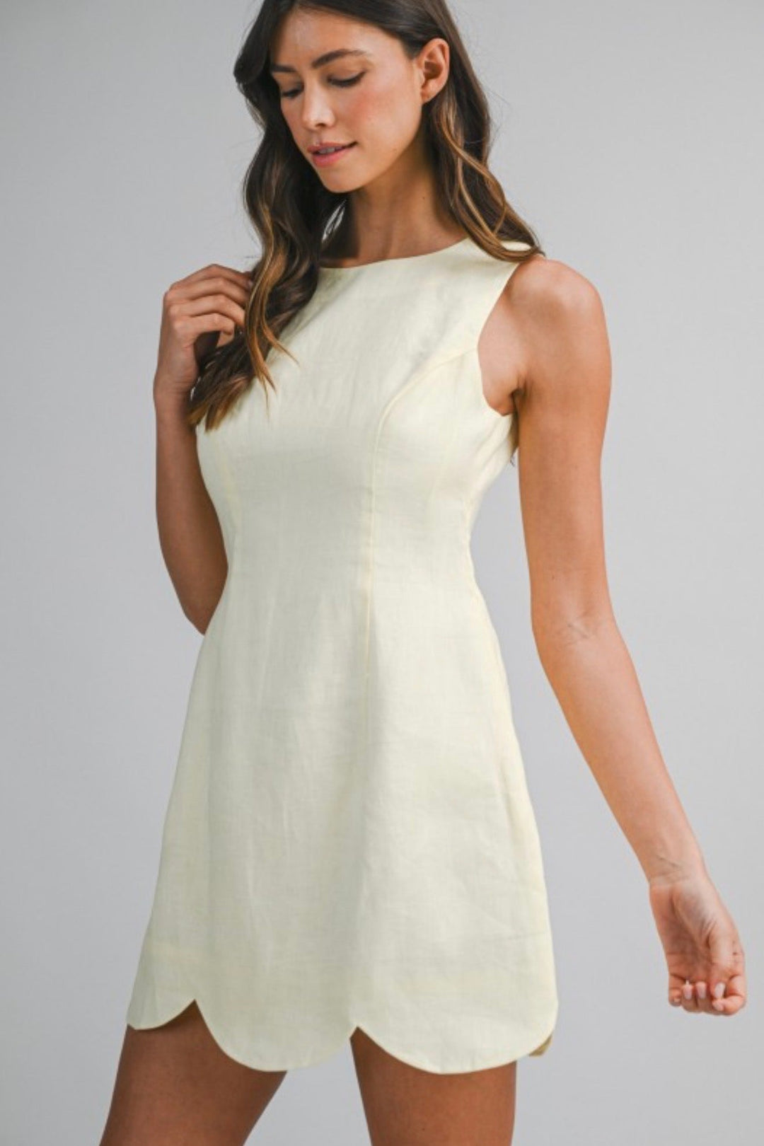 Adeline Scallop Mini Dress