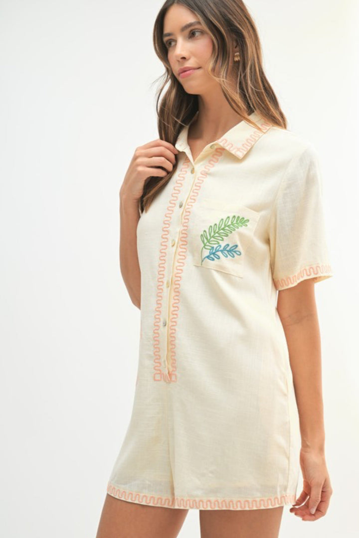 Jayden Embroidered Romper