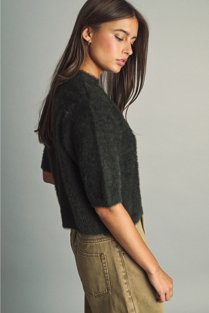 Fluffy Fur Knit Top