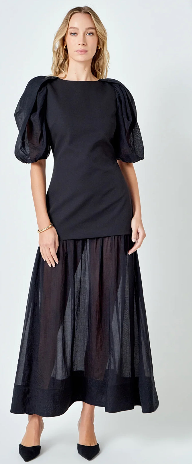 Talk Much Mixed Media Dress