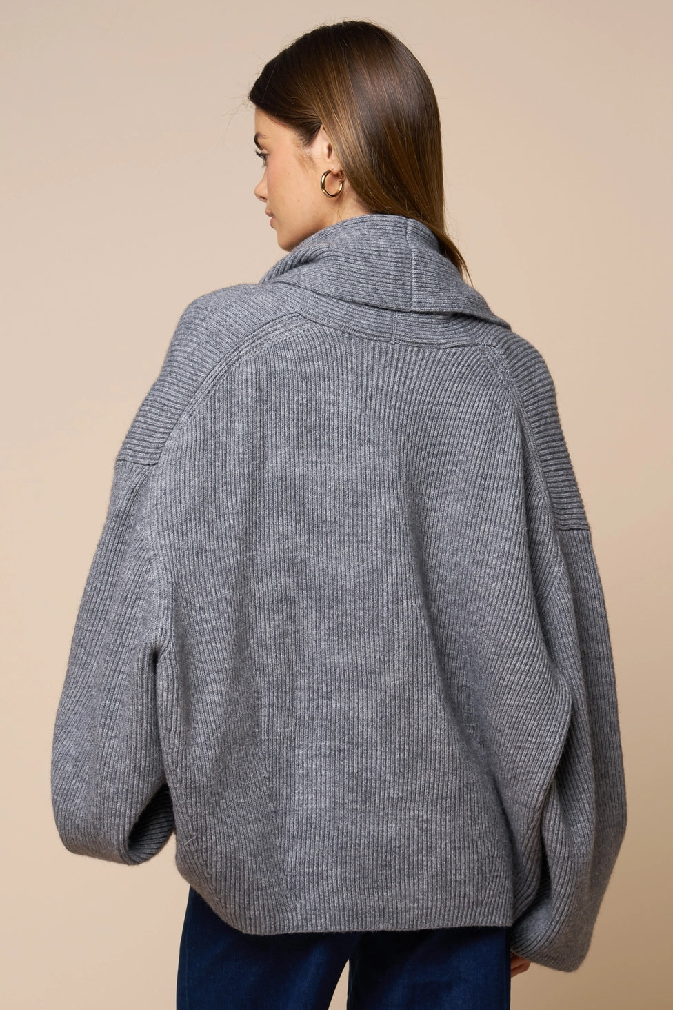 Huston Shawl Collar Wrap Knit Cardigan
