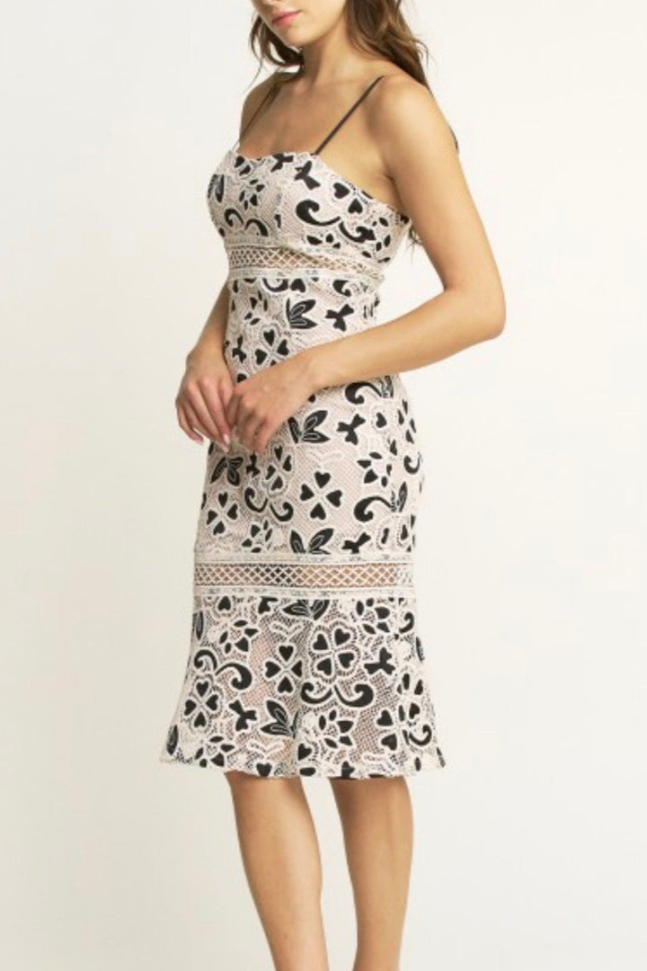 Danita Embroidered Midi Dress