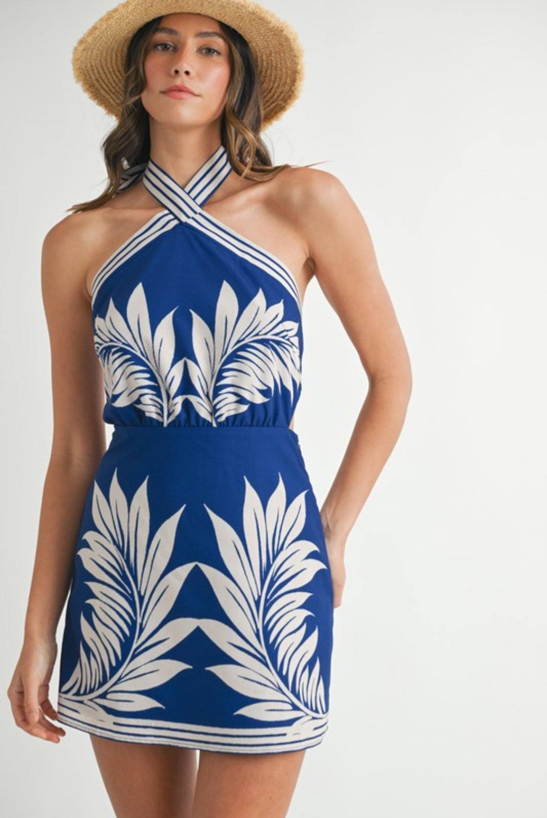 Drift Halter Neckline Mini Dress