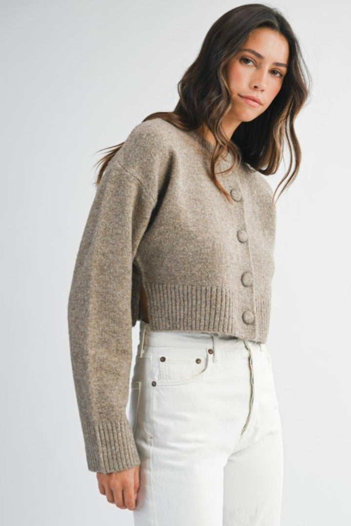Coffee Dates Crop Cardigan