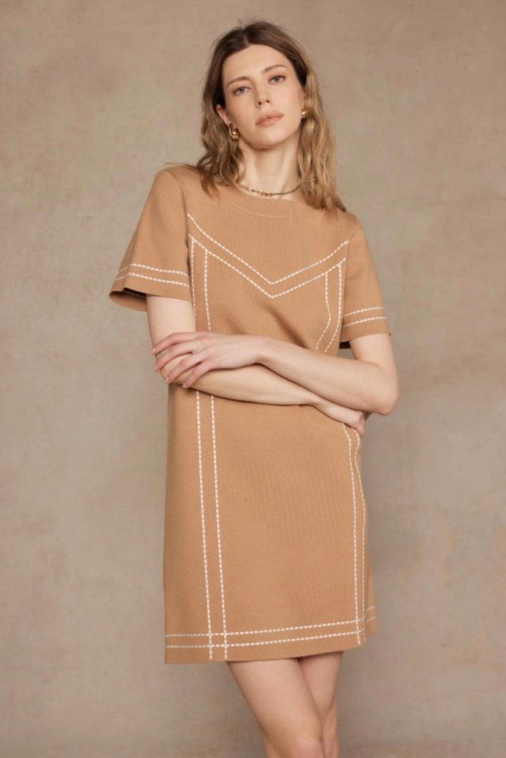 Colette Stitch Embroidery Knit Dress