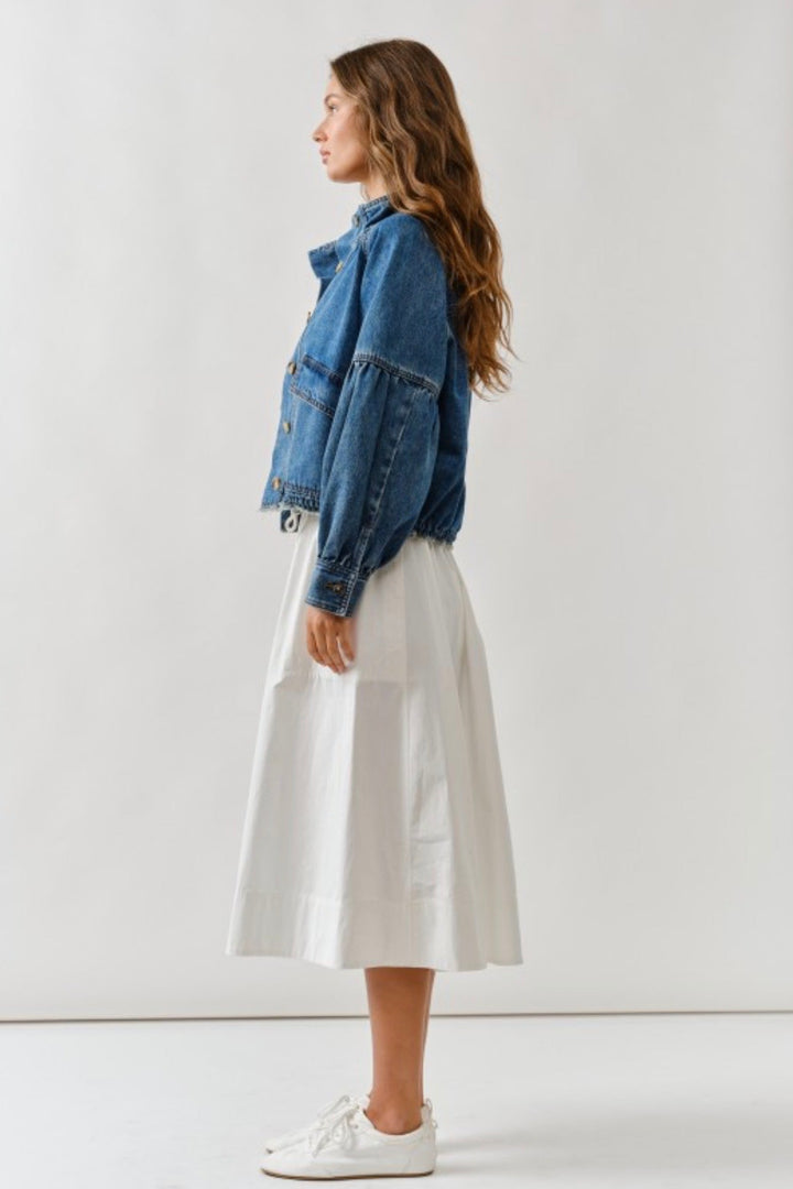 Chelsea Balloon Sleeve Drawstring Jacket