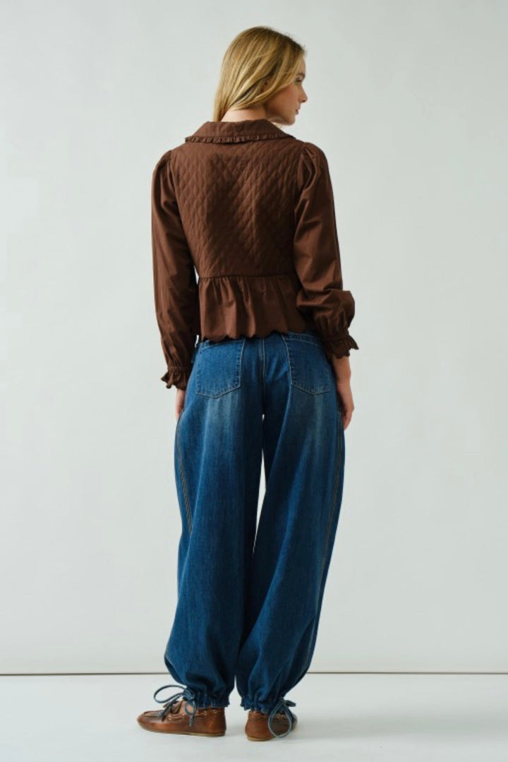 Soft Denim Lotus Bottoms