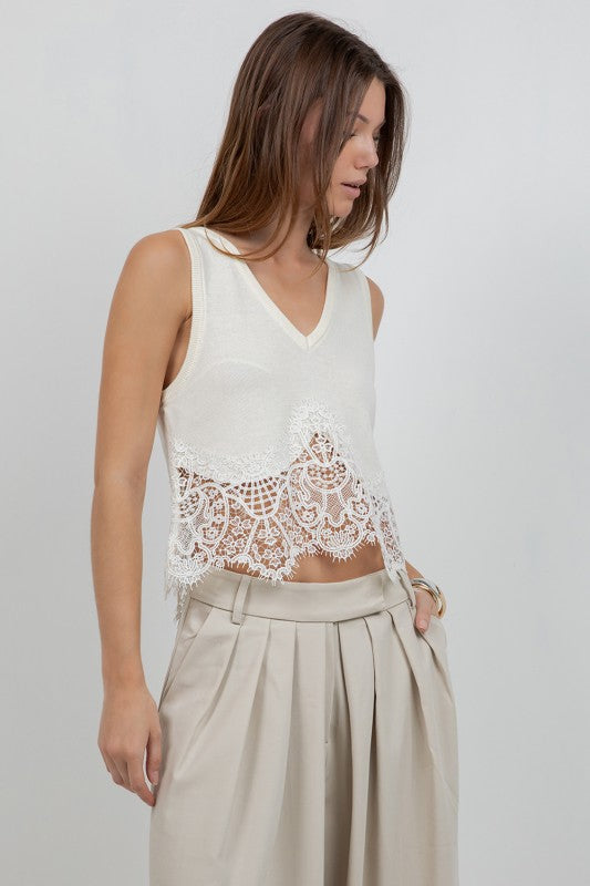 Mandy Lace Tank Top