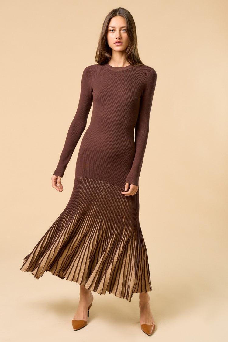 Cocoa Flared Knit Dress