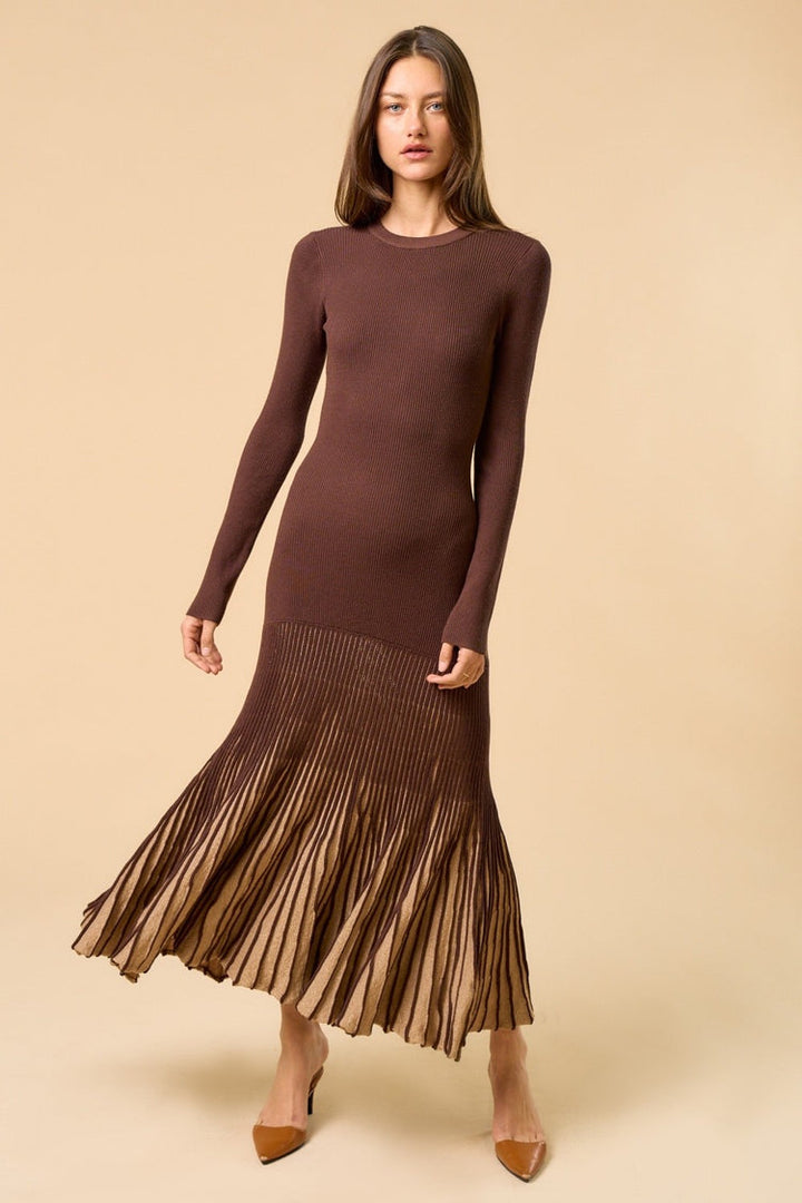 Cocoa Flared Knit Dress