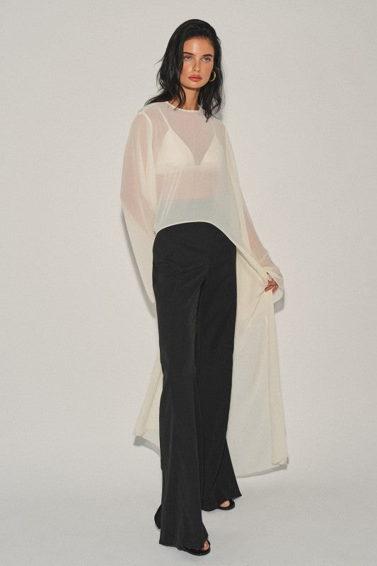 Geena High-Low Chiffon Top