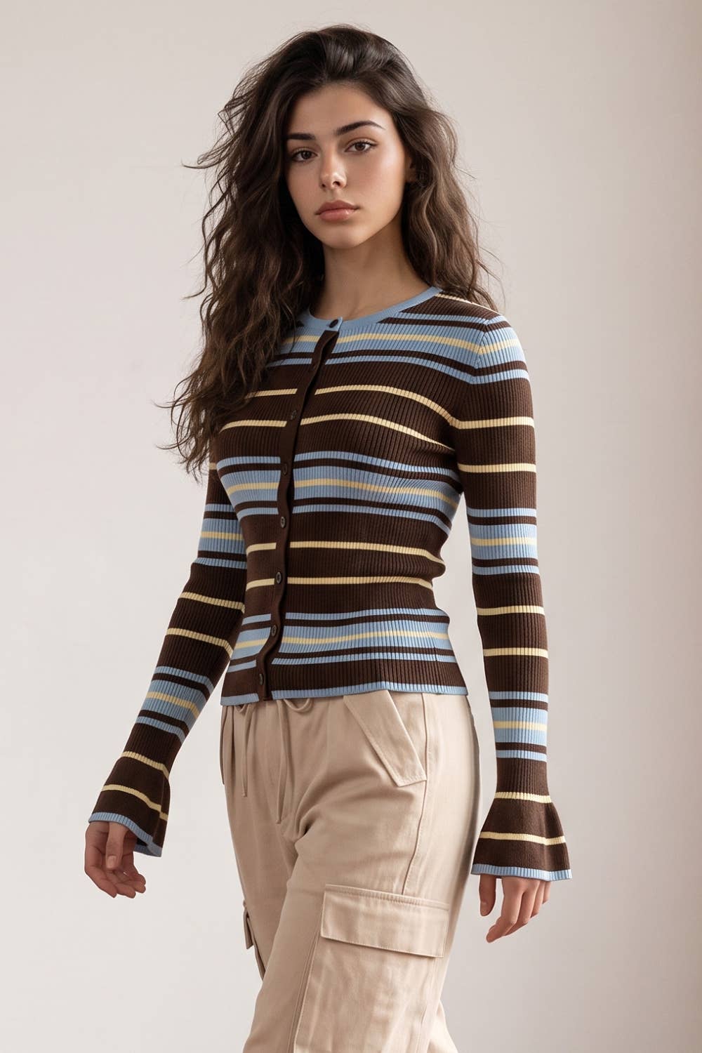Marenne Stripe Knit Top