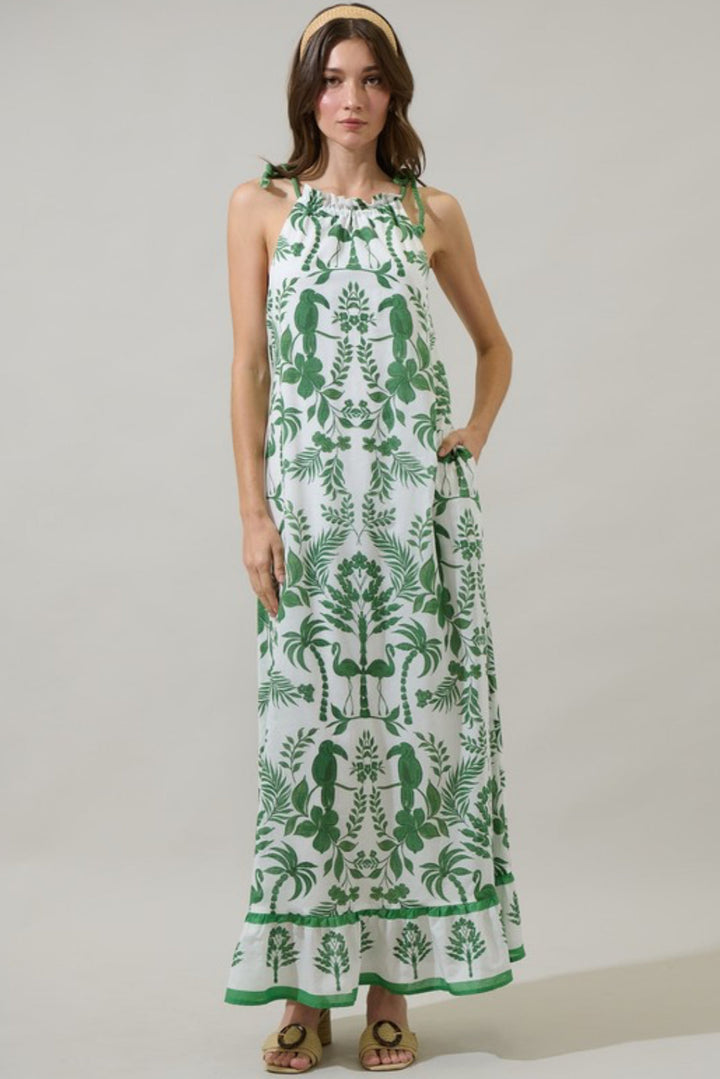 Kimana Halter Neck Maxi Dress