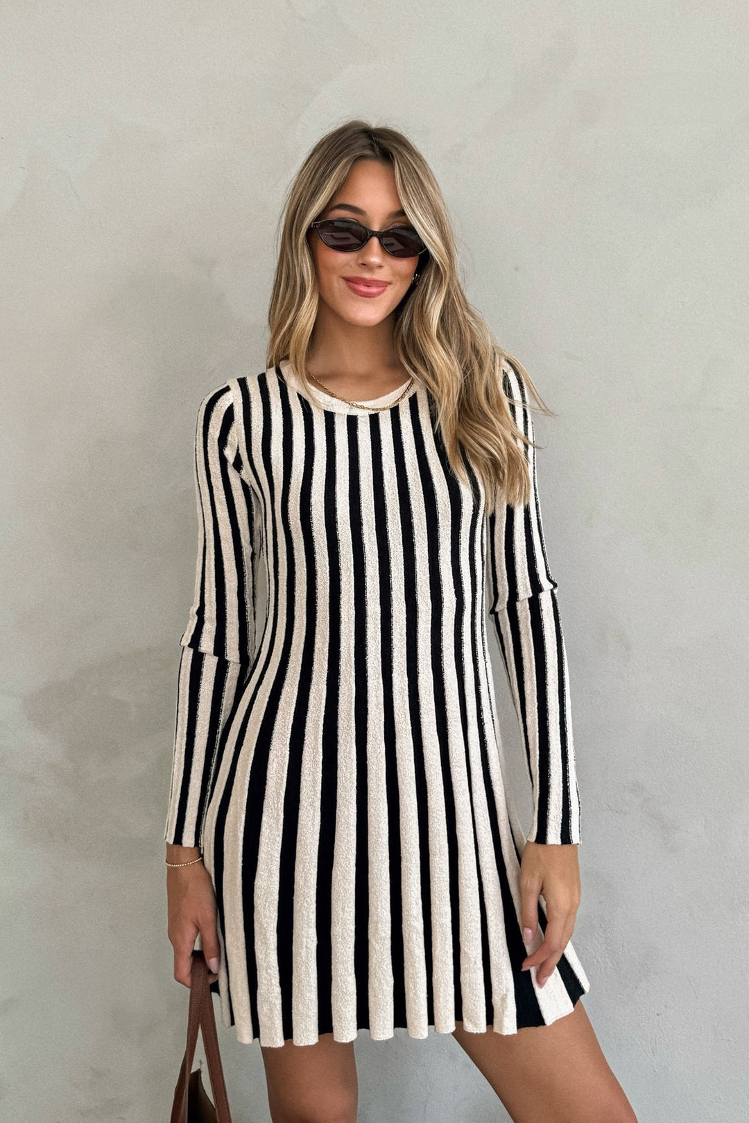 Jinx Stripe Knit Mini Dress