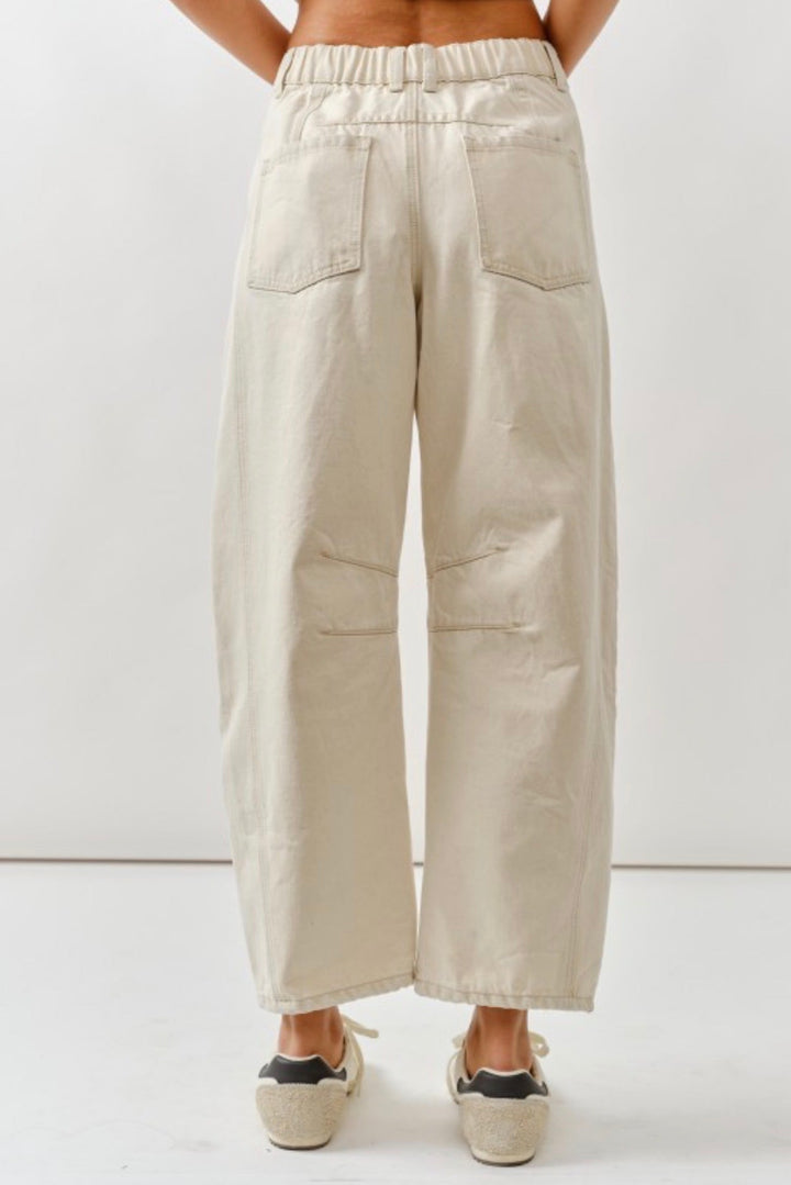 Feeling Festive Embroidered Barrel Jeans