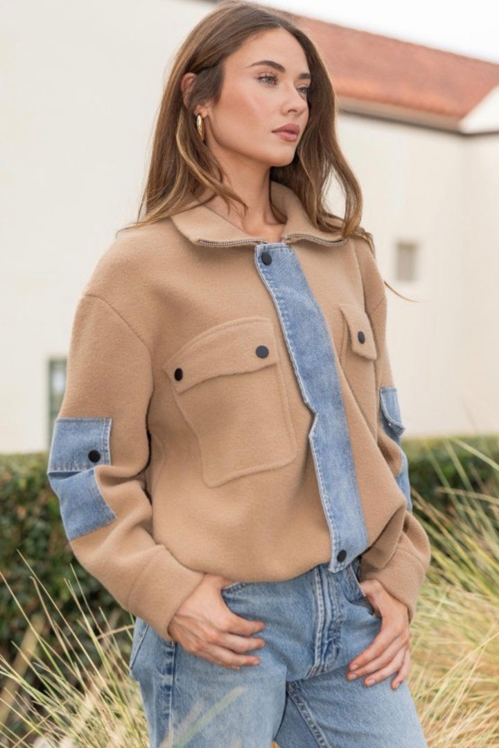 Chanie Mixed Media Jacket