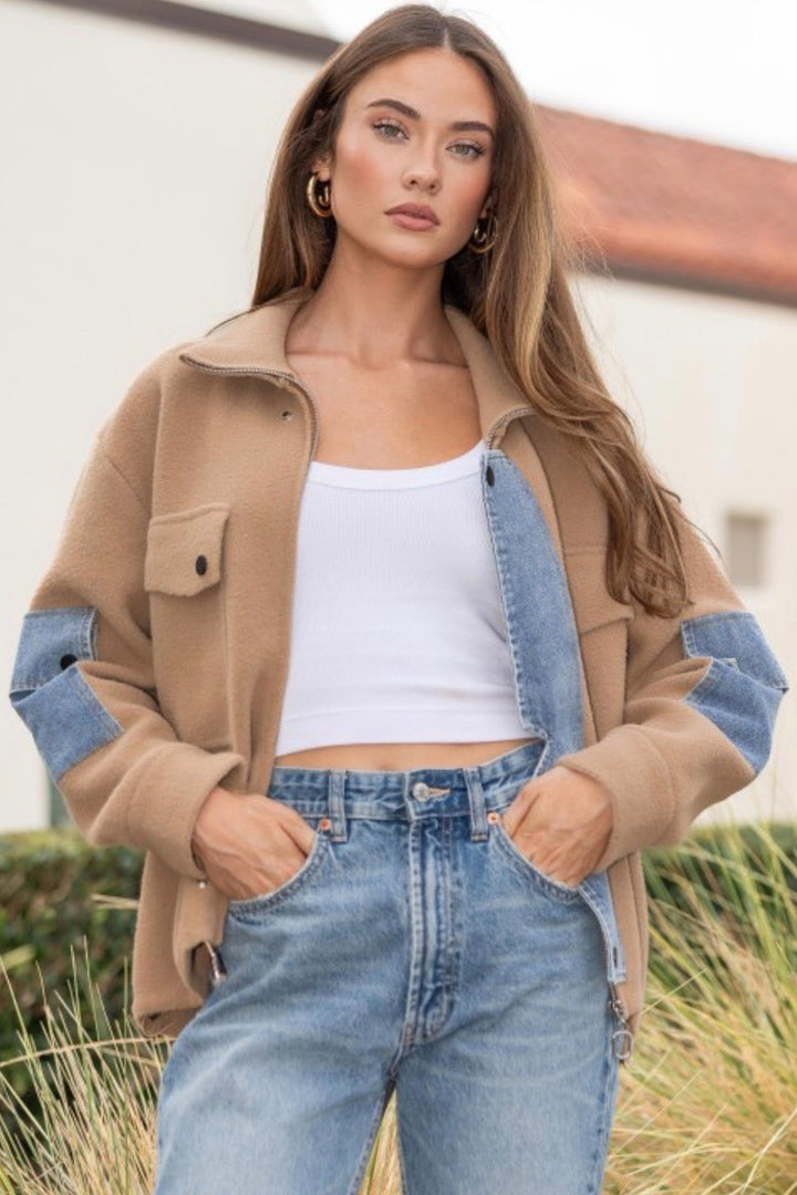 Chanie Mixed Media Jacket