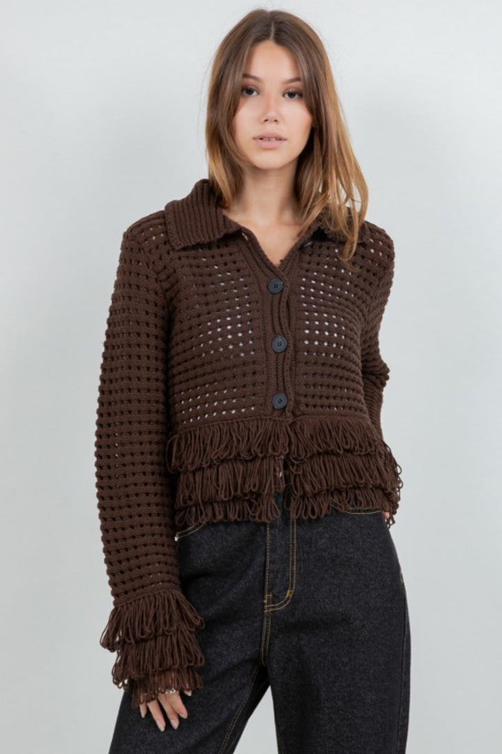 Fringe Detail Cardigan