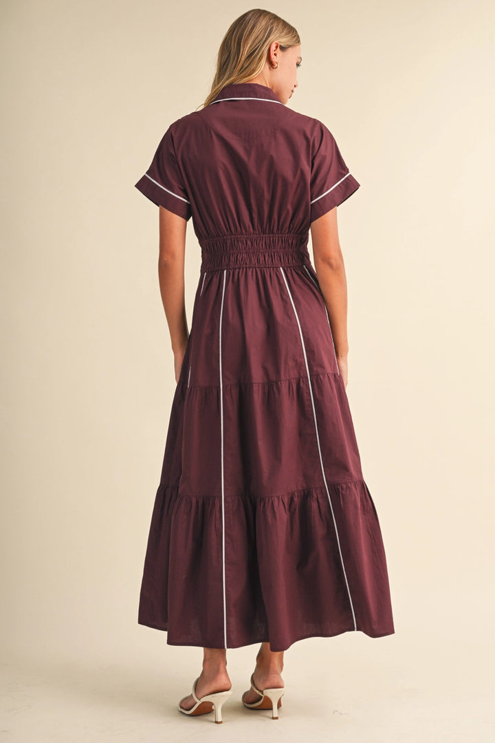 Azriel Smocked Waist Maxi Dress