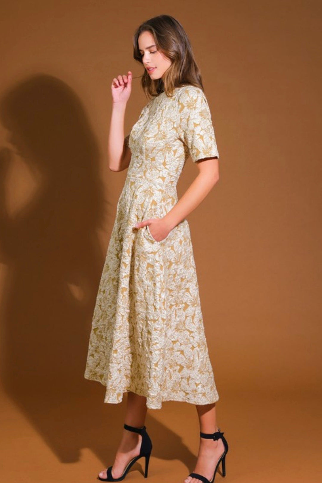 Brixley Textured Midi Dress