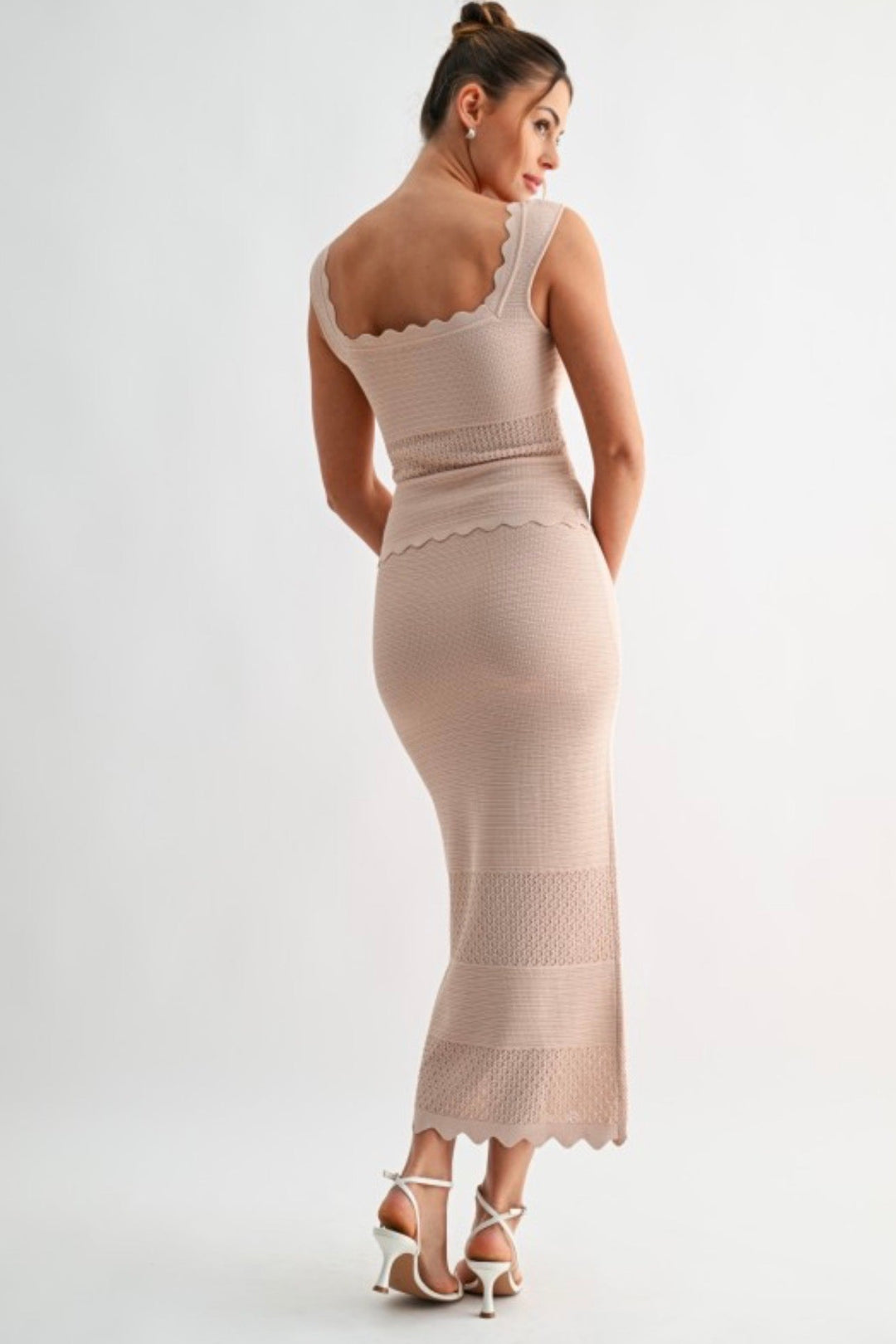 Chloe Scallop Trim Knit Skirt